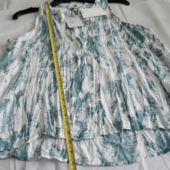 Joie NEW Top Tie-dye SILK Tank Blouse Tunic Pleated Back Women's S - Picture 5 of 10